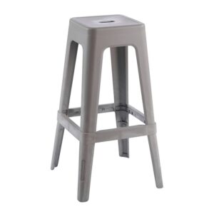 RELIX PP Σκαμπό BAR Στοιβαζόμενο, PP Απόχρωση Sand Beige 42x42x76cm