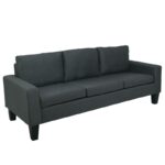 SERGIO Καναπές Σαλονιού Καθιστικού 3Θέσιος, Ύφασμα Ανθρακί 188x74x79cm