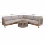 ΣΕΤ ΣΑΛΟΝΙ ΕΞ.ΧΩΡΟΥ ΓΩΝΙΑ ΣΕΙΡΑ ODYSSEY ΗΜ6249 ΞΥΛΟ ΑΚΑΚΙΑΣ-ΣΧΟΙΝΙ-ΜΠΕΖ ΥΦΑΣΜΑ - Image 3