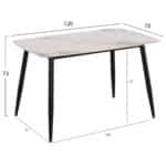 ΣΕΤ ΤΡΑΠΕΖΑΡΙΑΣ 5ΤΜΧ RAVEN HM21266.02 ΚΕΡΑΜΙΚΟ TOP CALACATTA--ΚΡΕΜ PU - Image 2