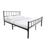 TIVO Κρεβάτι Διπλό, για Στρώμα 150x200cm, Μέταλλο Βαφή Μαύρο 156x208x95cm