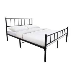 TIVO Κρεβάτι Διπλό, για Στρώμα 150x200cm, Μέταλλο Βαφή Μαύρο 156x208x95cm