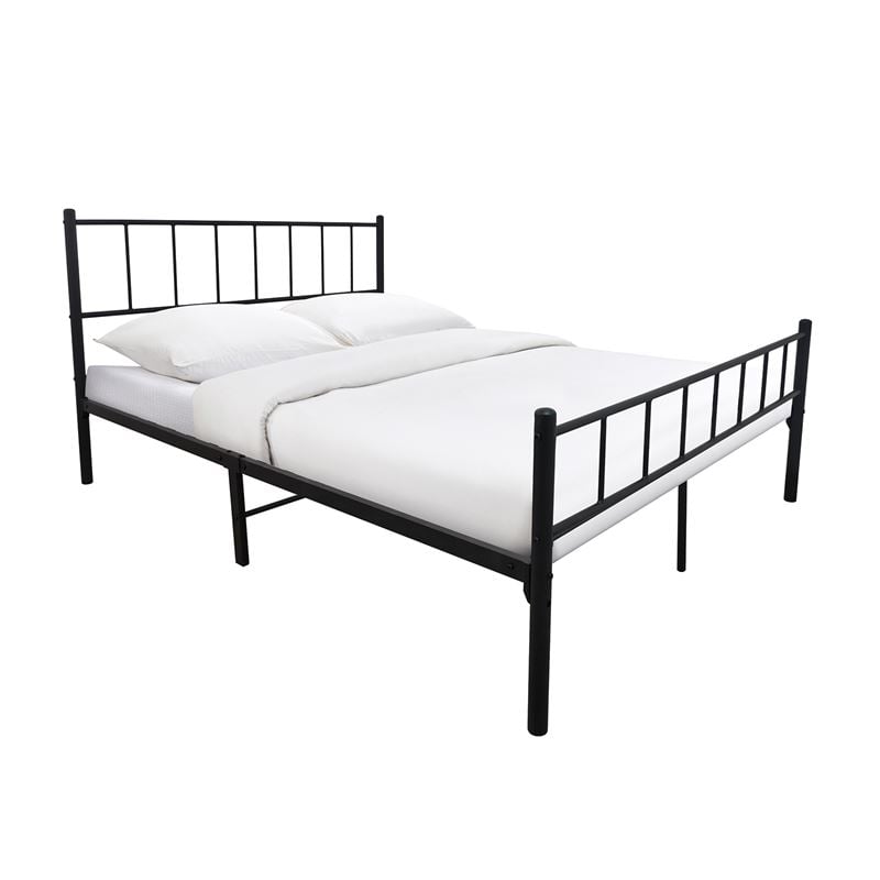 tivo-krevati-diplo-gia-stroma-150x200cm-metallo-vafi-mavro-enlarge TIVO Κρεβάτι Διπλό, για Στρώμα 150x200cm, Μέταλλο Βαφή Μαύρο 156x208x95cm - Image 1