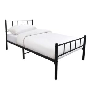 TIVO Κρεβάτι Μονό, για Στρώμα 90x190cm, Μέταλλο Βαφή Μαύρο 96x198x95cm