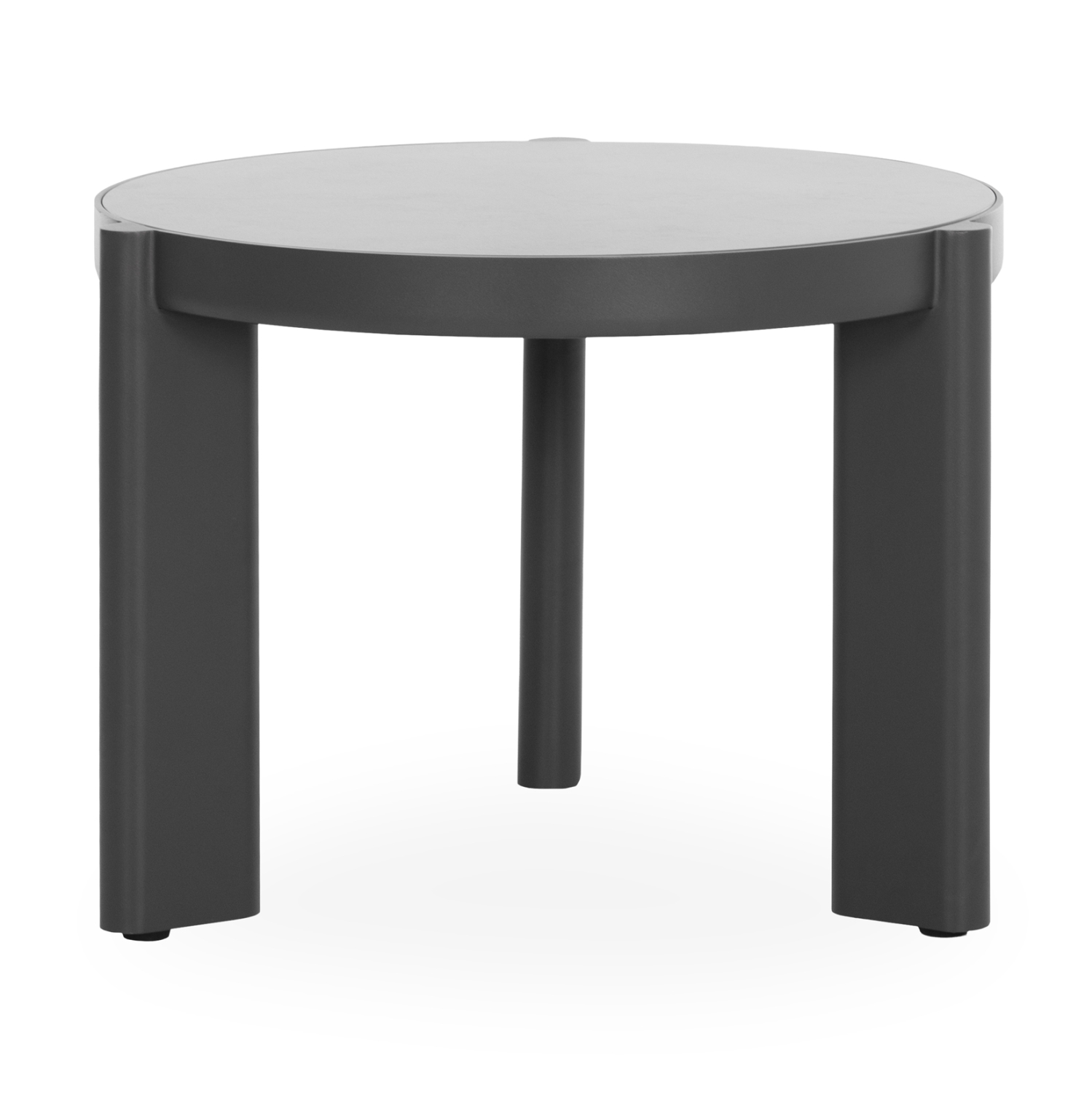 SM6466.01 ΤΡΑΠΕΖΙ ΜΕΣΗΣ ΣΤΡΟΓΓΥΛΟ ABSOLUTION SM6466.01 ΑΛΟΥΜIΝΙΟ-SINTERED STONE ΓΚΡΙ Φ61x45Υεκ - Image 1