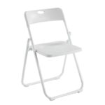 WENDY Καρέκλα Πτυσσόμενη, Μέταλλο Βαφή Άσπρο, PP Απόχρωση Άσπρο 48x49x76cm