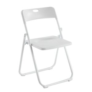 WENDY Καρέκλα Πτυσσόμενη, Μέταλλο Βαφή Άσπρο, PP Απόχρωση Άσπρο 48x49x76cm