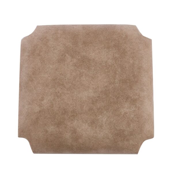 ΤΑΠΕΤΣΑΡΙΑ Σκαμπό Καφενείου, Ύφασμα Suede Μπεζ 35x35x5cm - Image 2
