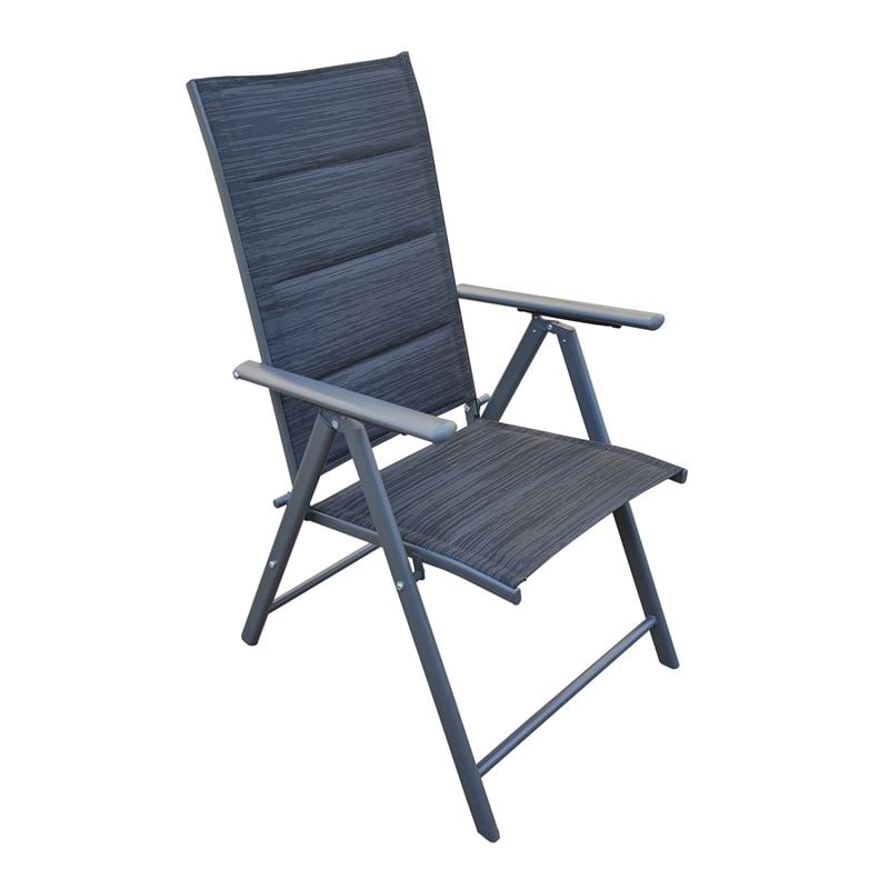 yard-polythrona-kipou-verantas-ptyssomeni-metallo-vafi-anthraki-padded-textilene-enlarge YARD Πολυθρόνα Κήπου-Βεράντας, Πτυσσόμενη, Μέταλλο Βαφή Ανθρακί - Padded Textilene 69x55x102cm - Image 1