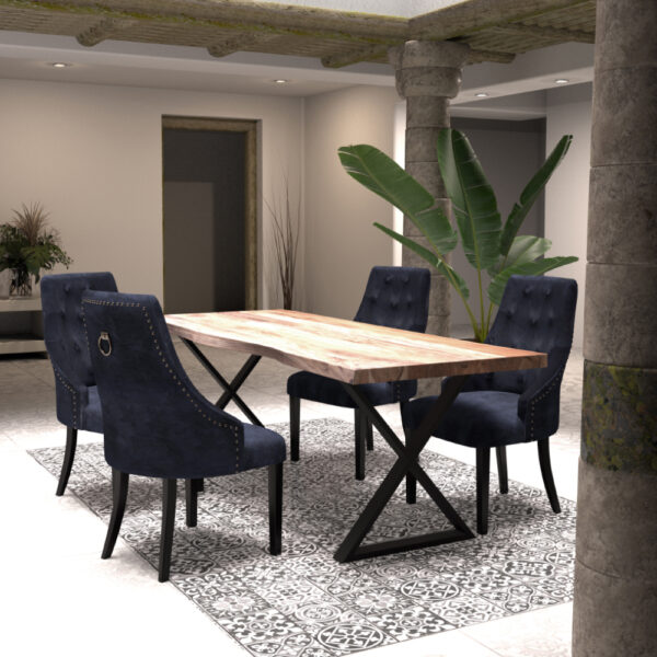 RETRO ΚΑΡΕΚΛΑ ΜΑΥΡΟ ΜΑΥΡΟ 56x63x93cm 03-0607 - Image 2