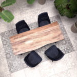 RETRO ΚΑΡΕΚΛΑ ΜΑΥΡΟ ΜΑΥΡΟ 56x63x93cm 03-0607 - Image 3