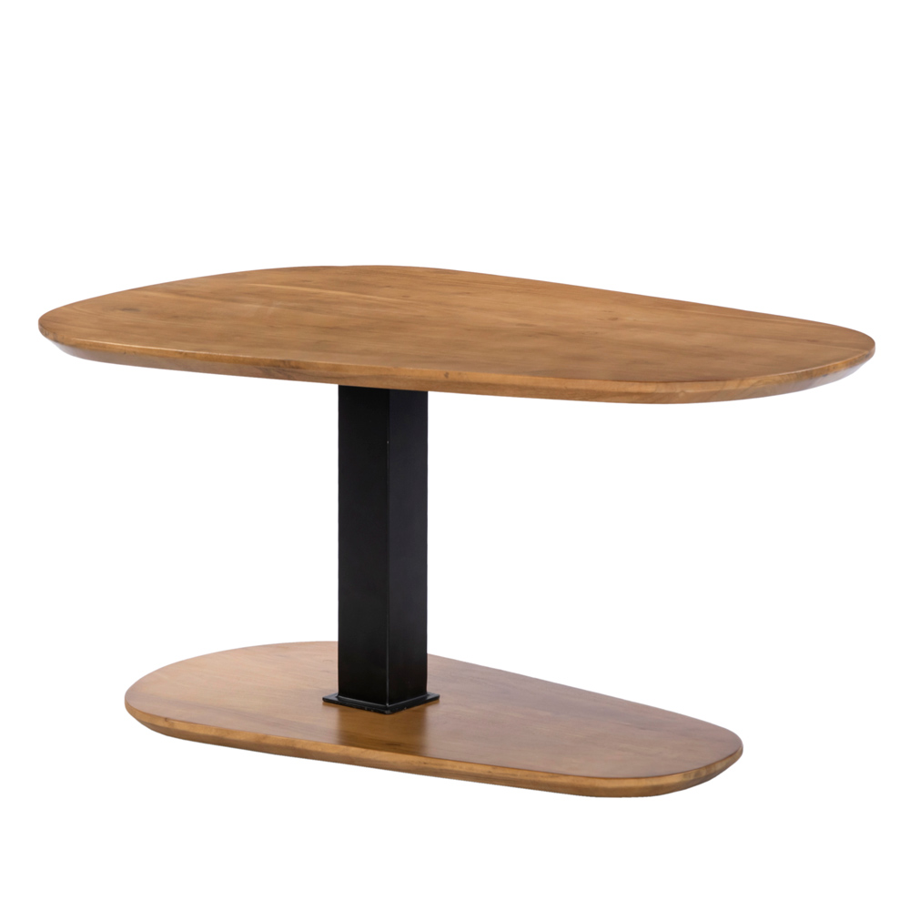 04-1047-wTZvs-first-_1 LEVEL COFFEE TABLE ΚΑΡΥΔΙ ΜΑΥΡΟ 95x65x48 04-1047 - Image 1