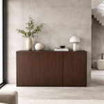 NUEZ ΜΠΟΥΦΕΣ 3ΠΟΡΤΕΣ ΚΑΡΥΔΙ ΜΑΥΡΟ 156x45x85cm 05-0823 - Image 2