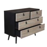 OMNIA ΣΥΡΤΑΡΙΕΡΑ ΜΑΥΡΟ SONOMA ΜΕ PATTERN 98.5x39x81.5cm 09-1022 - Image 4