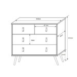 OMNIA ΣΥΡΤΑΡΙΕΡΑ ΜΑΥΡΟ SONOMA ΜΕ PATTERN 98.5x39x81.5cm 09-1022 - Image 5