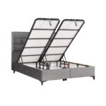 BRICK ΚΡΕΒΑΤΙ ΜΕ ΑΠΟΘΗΚ. ΧΩΡΟ (ΓΙΑ ΣΤΡΩΜΑ 160x200cm) ΓΚΡΙ 07-450 215x165x121cm 09-1766 - Image 3