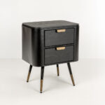 COLOMBO ΚΟΜΟΔΙΝΟ ΜΑΥΡΟ ΧΡΥΣΟ 50x39x63cm 09-2059