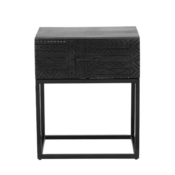 AZTEC ΚΟΜΟΔΙΝΟ 1ΣΥΡΤΑΡΙ ΜΑΥΡΟ 50x35x60cm 09-2094 - Image 2