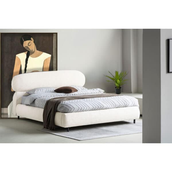 SERENITE ΚΡΕΒΑΤΙ (ΓΙΑ ΣΤΡΩΜΑ 160x200cm) BEIGE 230x194x105cm 09-2145 - Image 2