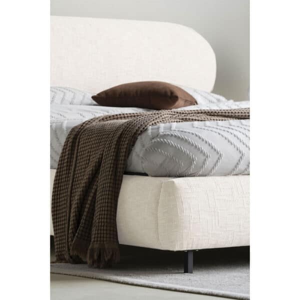 SERENITE ΚΡΕΒΑΤΙ (ΓΙΑ ΣΤΡΩΜΑ 160x200cm) BEIGE 230x194x105cm 09-2145 - Image 3