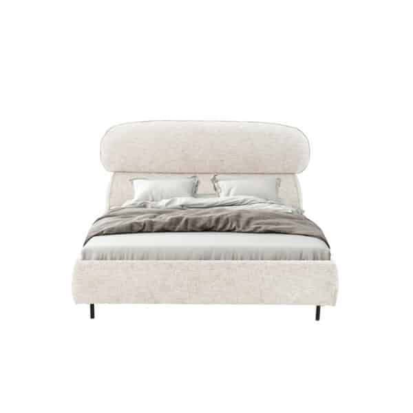 SERENITE ΚΡΕΒΑΤΙ (ΓΙΑ ΣΤΡΩΜΑ 160x200cm) BEIGE 230x194x105cm 09-2145 - Image 4