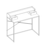 NAK ΓΡΑΦΕΙΟ 2ΣΥΡΤΑΡΙΑ SONOMA ΜΕ PATTERN 100x50x88.5 28-0138 - Image 4