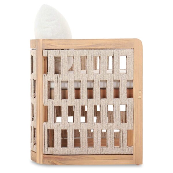 ΠΟΛΥΘΡΟΝΑ ΤΡΑΠΕΖΑΡΙΑΣ LUDVALD SM6445 ΞΥΛΟ ΑΚΑΚΙΑΣ-ΣΧΟΙΝΙ-ΜΠΕΖ ΜΑΞΙΛΑΡΙΑ 58x60x66Υεκ. - Image 5