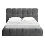 PUFFY ΚΡΕΒΑΤΙ (ΓΙΑ ΣΤΡΩΜΑ 160x200cm) ΓΚΡΙ 228x188x120cm 40-0037 - Image 2