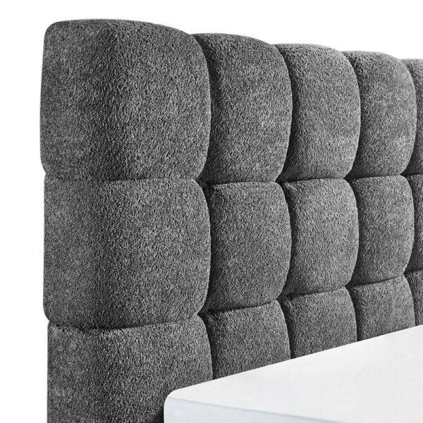 PUFFY ΚΡΕΒΑΤΙ (ΓΙΑ ΣΤΡΩΜΑ 160x200cm) ΓΚΡΙ 228x188x120cm 40-0037 - Image 3