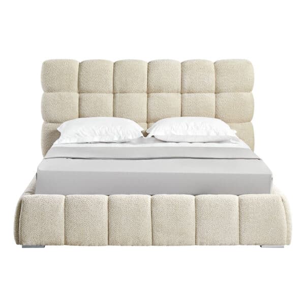 PUFFY ΚΡΕΒΑΤΙ (ΓΙΑ ΣΤΡΩΜΑ 160x200cm) BEIGE 228x188x120cm 40-0038 - Image 2