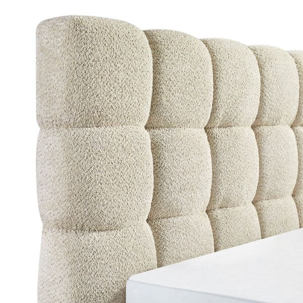 PUFFY ΚΡΕΒΑΤΙ (ΓΙΑ ΣΤΡΩΜΑ 160x200cm) BEIGE 228x188x120cm 40-0038 - Image 3