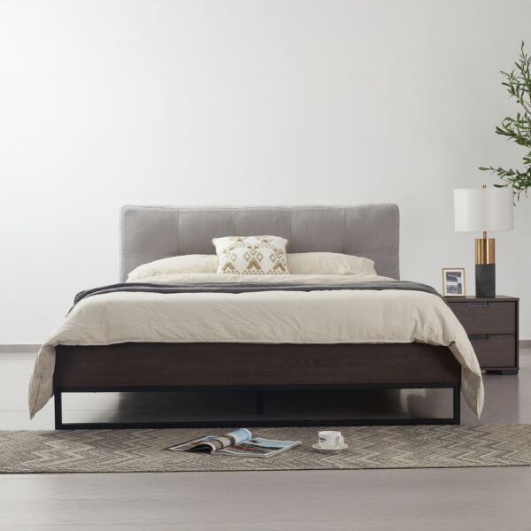 INSPIRE ΚΡΕΒΑΤΙ (ΓΙΑ ΣΤΡΩΜΑ 160x200cm) ΚΑΡΥΔΙ 160x200cm 40-0054 - Image 2