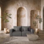 BOX ΠΟΛΥΘΡΟΝΑ ΜΕ ΜΠΡΑΤΣΟ ΑΝΑΣΤΡΕΨΙΜΗ ΓΚΡΙ VOGUE 14 107x107x85cm 71-0138 - Image 2