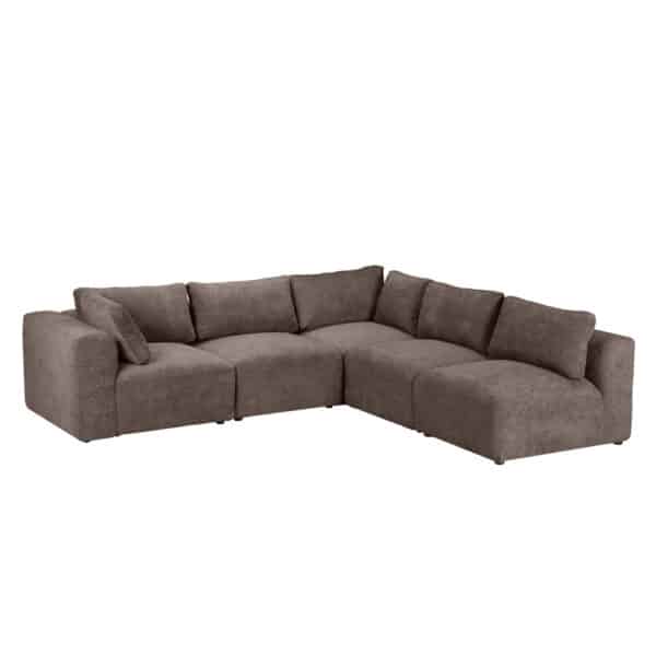 BOX ΠΟΛΥΘΡΟΝΑ ΜΕ ΜΠΡΑΤΣΟ ΑΝΑΣΤΡΕΨΙΜΗ ΚΑΦΕ VOGUE 5 107x107x85cm 71-0142 - Image 3