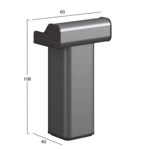 ΑΝΑΛΟΓΙΟ ΟΜΙΛΗΤΗ SPEEKER HM2151 ΜΕΛΑΜΙΝΗ ΣΕ ΓΚΡΙ 60x40x108Υεκ - Image 2
