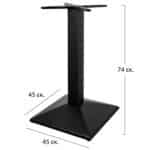 ΒΑΣΗ ΜΕΤΑΛΛΙΚΗ 45χ45χ74εκ ΜΕ ΜΑΝΤΕΜΕΝΙΟ ΣΤΑΥΡΟ 45Χ45εκ.ΠΥΡΑΜΙΔΑ ΜΑΥΡΗ HM408 - Image 2