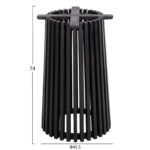 ΒΑΣΗ ΤΡΑΠΕΖΙΟΥ ΕΣΩΤ.ΧΩΡΟΥ ΣΤΡΟΓΓΥΛΗ FRANTZ HM9459.12 MINDI ΞΥΛΟ ΣΕ ΜΑΥΡΟ ΧΡΩΜΑ Φ45x74Yεκ. - Image 2