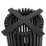 ΒΑΣΗ ΤΡΑΠΕΖΙΟΥ ΕΣΩΤ.ΧΩΡΟΥ ΣΤΡΟΓΓΥΛΗ FRANTZ HM9459.12 MINDI ΞΥΛΟ ΣΕ ΜΑΥΡΟ ΧΡΩΜΑ Φ45x74Yεκ. - Image 4