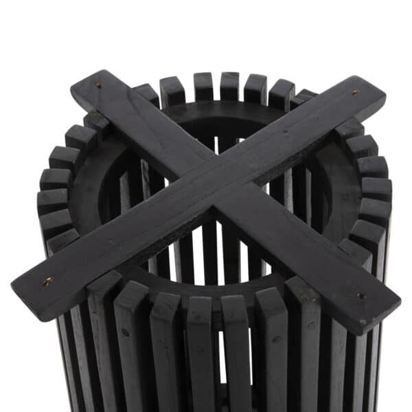 ΒΑΣΗ ΤΡΑΠΕΖΙΟΥ ΕΣΩΤ.ΧΩΡΟΥ ΣΤΡΟΓΓΥΛΗ FRANTZ HM9459.12 MINDI ΞΥΛΟ ΣΕ ΜΑΥΡΟ ΧΡΩΜΑ Φ45x74Yεκ. - Image 4