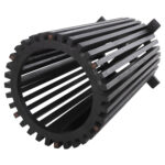 ΒΑΣΗ ΤΡΑΠΕΖΙΟΥ ΕΣΩΤ.ΧΩΡΟΥ ΣΤΡΟΓΓΥΛΗ FRANTZ HM9459.12 MINDI ΞΥΛΟ ΣΕ ΜΑΥΡΟ ΧΡΩΜΑ Φ45x74Yεκ. - Image 5