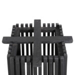 ΒΑΣΗ ΤΡΑΠΕΖΙΟΥ ΕΣΩΤ.ΧΩΡΟΥ ΤΕΤΡΑΓΩΝΗ FRANTZ HM9460.12 ΞΥΛΟ MINDI ΣΕ ΜΑΥΡΟ 45x45x73Y εκ. - Image 4