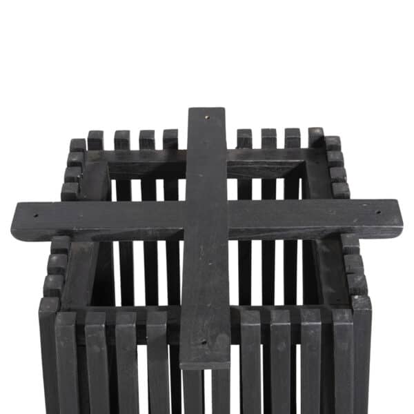 ΒΑΣΗ ΤΡΑΠΕΖΙΟΥ ΕΣΩΤ.ΧΩΡΟΥ ΤΕΤΡΑΓΩΝΗ FRANTZ HM9460.12 ΞΥΛΟ MINDI ΣΕ ΜΑΥΡΟ 45x45x73Y εκ. - Image 4