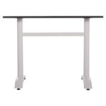 ΒΑΣΗ ΤΡΑΠΕΖΙΟΥ ΑΛΟΥΜΙΝΙΟΥ ΔΙΠΛΗ HM461.12 ΛΕΥΚΗ ΜΕ ΡΕΓΟΥΛΑΤΟΡΟΥΣ 100x60x73Υεκ. - Image 3