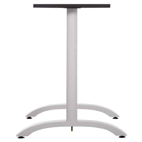 ΒΑΣΗ ΤΡΑΠΕΖΙΟΥ ΑΛΟΥΜΙΝΙΟΥ ΔΙΠΛΗ HM461.12 ΛΕΥΚΗ ΜΕ ΡΕΓΟΥΛΑΤΟΡΟΥΣ 100x60x73Υεκ. - Image 5