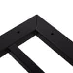 ΒΑΣΗ ΤΡΑΠΕΖΙΟΥ ΑΛΟΥΜΙΝΙΟΥ ΔΙΠΛΗ HM461.12 ΛΕΥΚΗ ΜΕ ΡΕΓΟΥΛΑΤΟΡΟΥΣ 100x60x73Υεκ. - Image 6