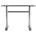 ΒΑΣΗ ΤΡΑΠΕΖΙΟΥ ΑΛΟΥΜΙΝΙΟΥ ΔΙΠΛΗ HM461.13 ΧΡΩΜΙΟΥ ΜΕ ΡΕΓΟΥΛΑΤΟΡΟΥΣ 100x60x73Υεκ. - Image 3