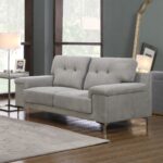 NOTE Kαναπές Σαλονιού - Καθιστικού 2Θέσιος, Ύφασμα Water Repellent Ανοιχτό Γκρι 171x89x85cm - Image 2