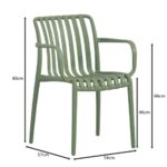 MODA-H Πολυθρόνα Στοιβαζόμενη, PP - UV Protection Απόχρωση Πράσινο 54x57x80cm - Image 3