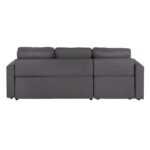 MONTREAL-W Καναπές - Κρεβάτι Γωνία Αναστρέψιμη με Χώρο Αποθήκευσης, Ύφασμα Γκρι 219x144x80x80cm Bed:144x198cm - Image 5