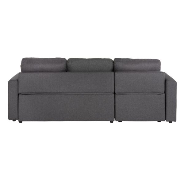 MONTREAL-W Καναπές - Κρεβάτι Γωνία Αναστρέψιμη με Χώρο Αποθήκευσης, Ύφασμα Γκρι 219x144x80x80cm Bed:144x198cm - Image 5